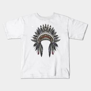 Native American Indian War Bonnet Kids T-Shirt